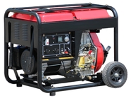 5000 W Silent Diesel Generator Set Yellow / Red Quiet Portable Generator